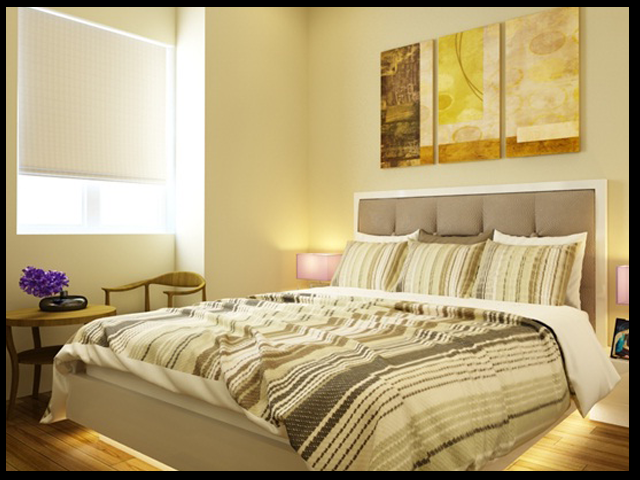 Phòng ngủ mẫu nhà cấp 4 đẹp 80m2 được thiết kế thoáng rộng phù hợp cho người cao tuổi