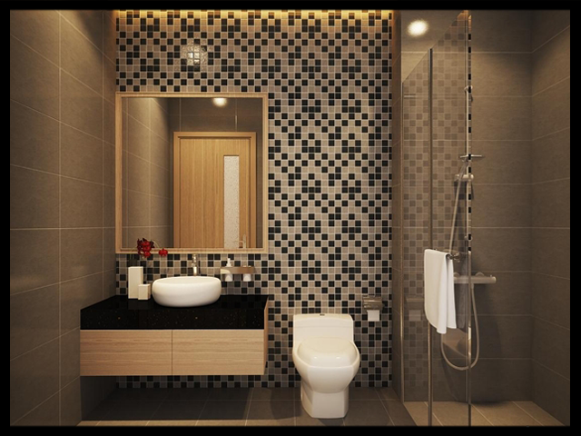 Phòng tắm, nhà vệ sinh được thiết kế liền khối, tạo nên sự tiện lợi và hiệu quả trong sử dụng 
