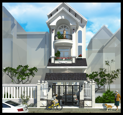 Nhà biệt thự 3 tầng mái Thái - LV 35210 - Kiến trúc LUXVIET