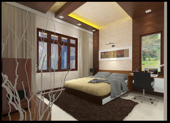 thiết kế nội thất phòng ngủ Master biệt thự 3 tầng diện tích 11.5x14.5m